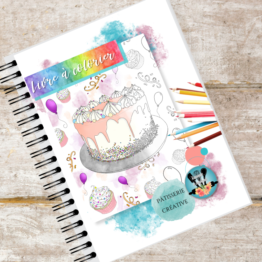Livre à colorier gâteaux et desserts version PDF