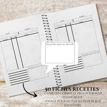 Upload image to gallery, Cahier à recettes
